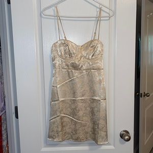Princess Polly champagne pop mini dress